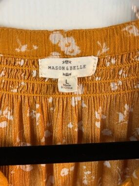 Mason & Belle Mustard Floral Blouse